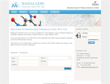 Tablet Screenshot of mahalaxmichemicals.com